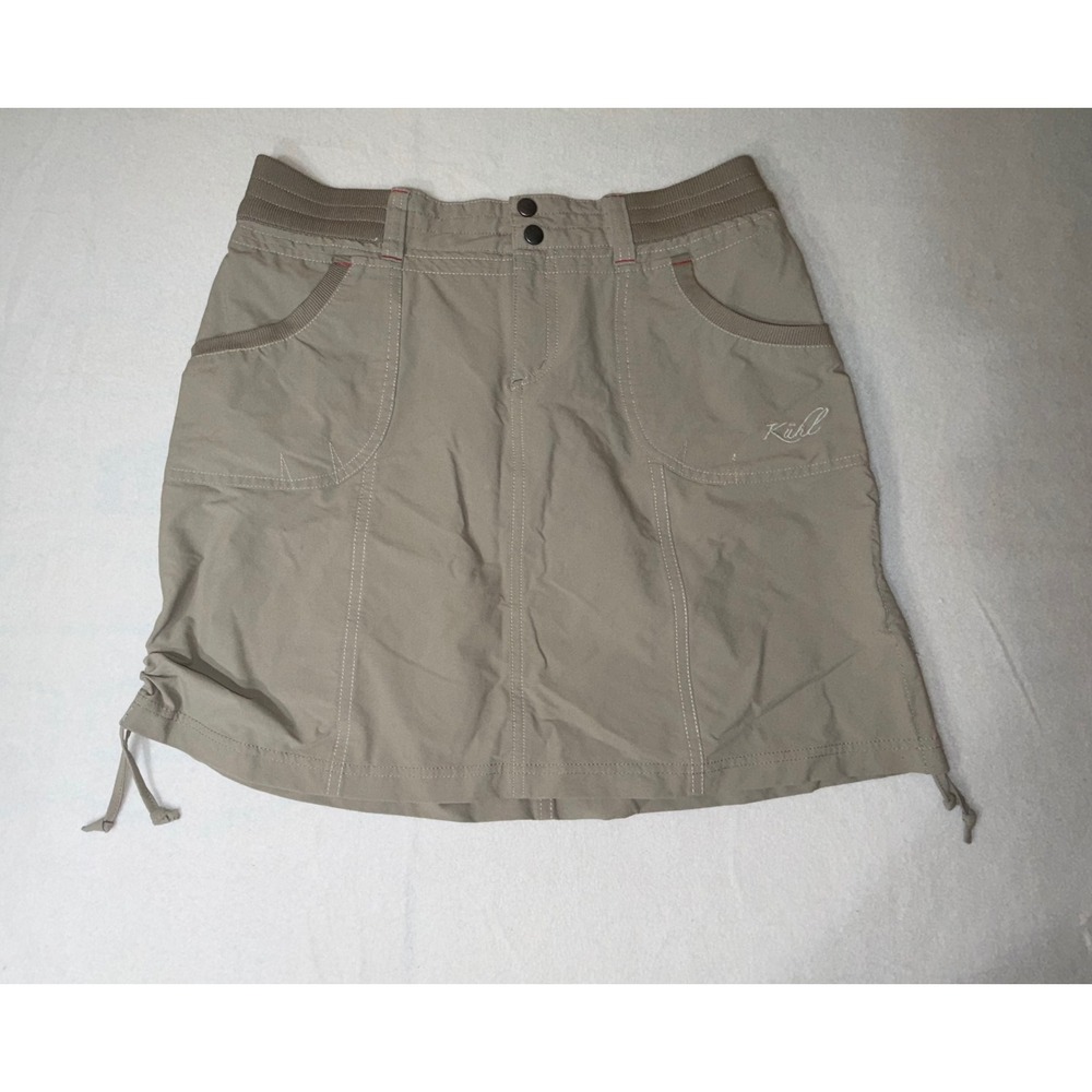 Kuhl Mova Skort Women's Size 2 Khaki Tan Hiking Active Outdoor Drawstring